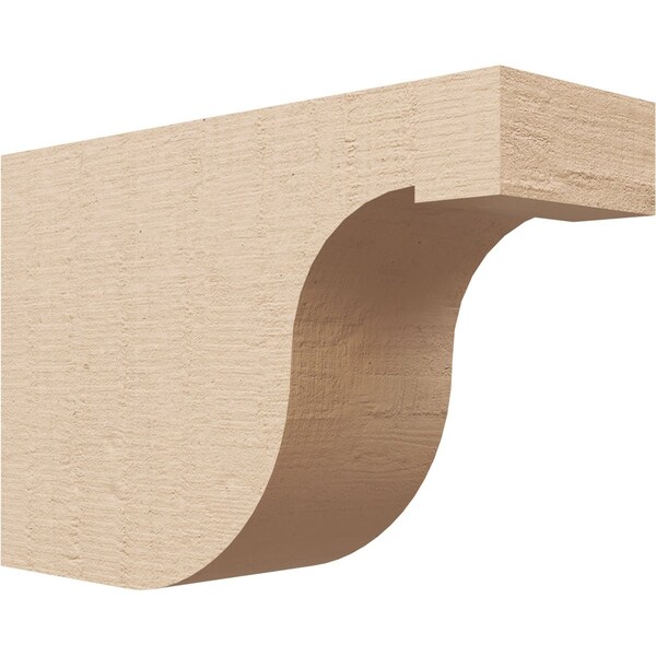 Ekena Millwork 4in. W x 8in. H x 12in. L Del Monte Woodgrain TimberThane Rafter Tail, Primed Tan RFTUR04X08X12DELRCPR - main